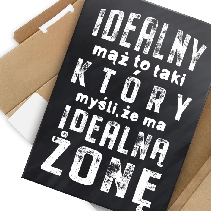 Plakat metalowy Idealny mąż Prezent