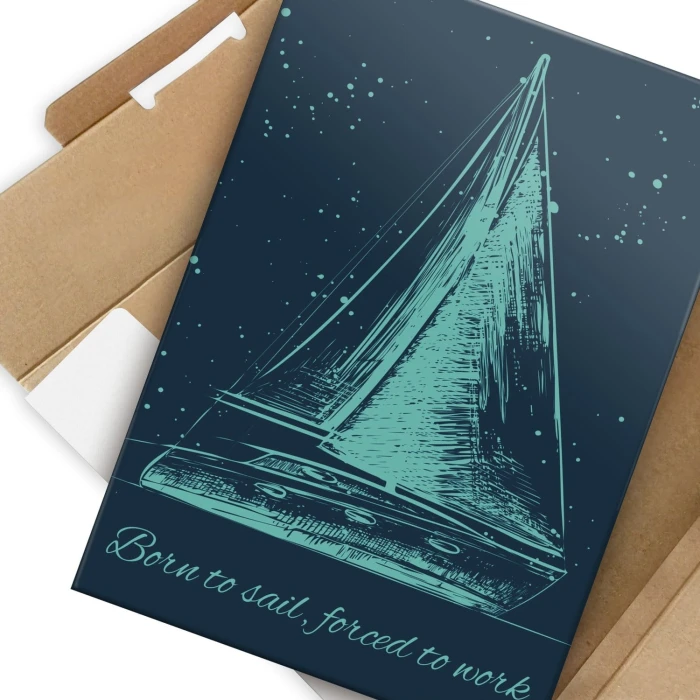 Plakat metalowy Born to sail Prezent