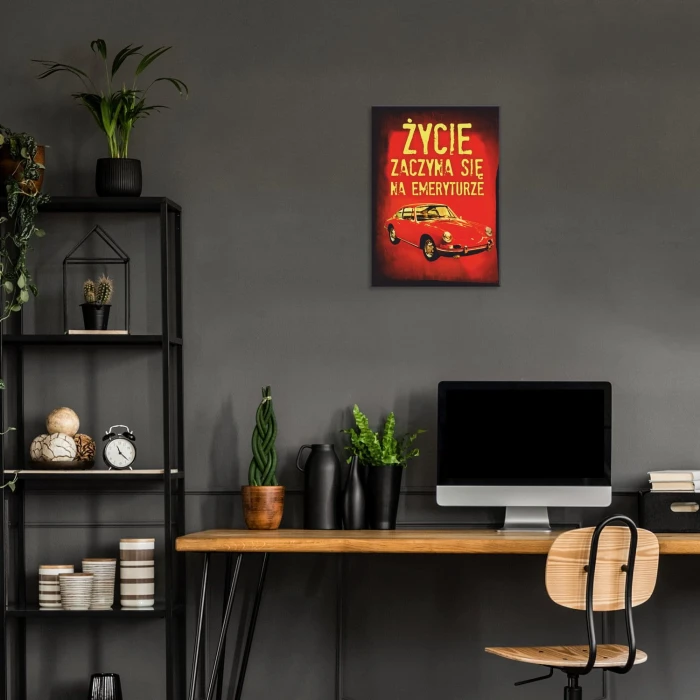 Plakat metalowy Życie na emeryturze Prezent