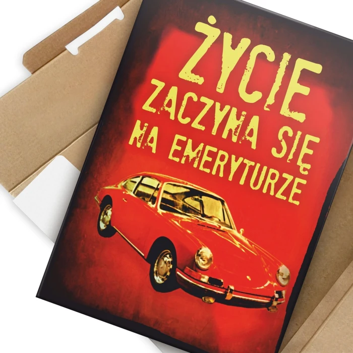 Plakat metalowy Życie na emeryturze Prezent