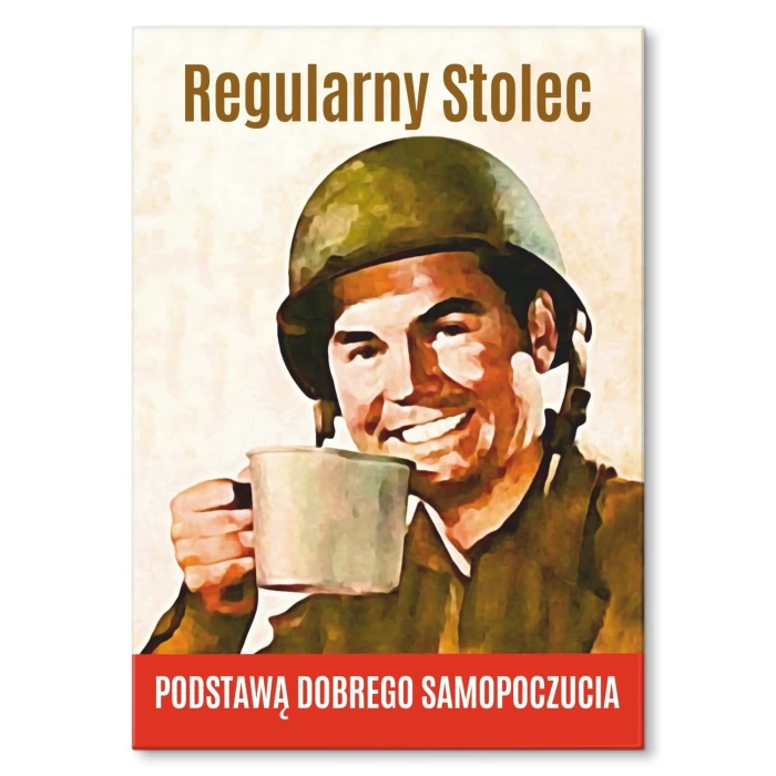 Plakat metalowy Regularny stolec Prezent