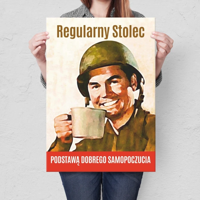 Plakat metalowy Regularny stolec Prezent