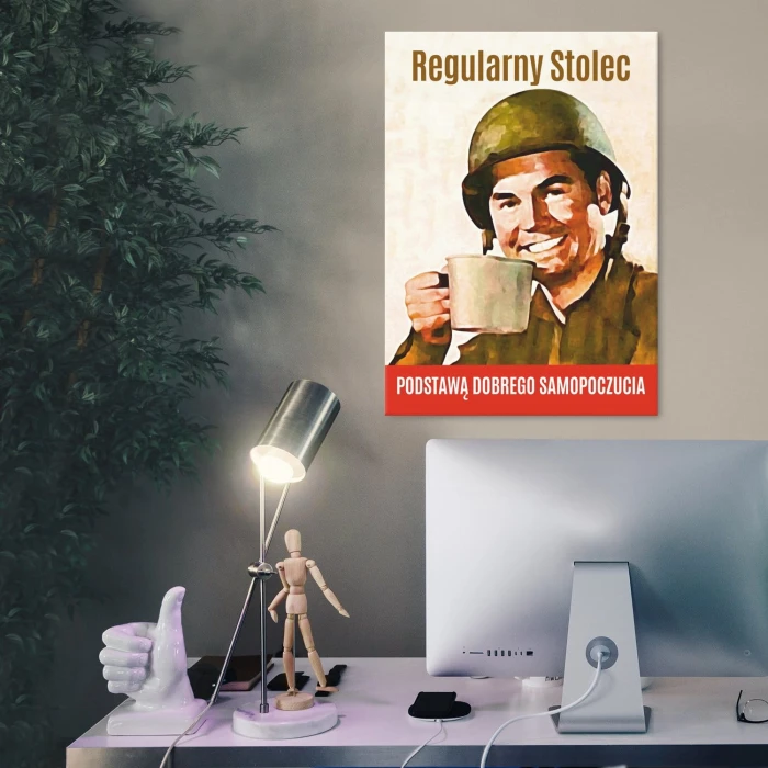 Plakat metalowy Regularny stolec Prezent