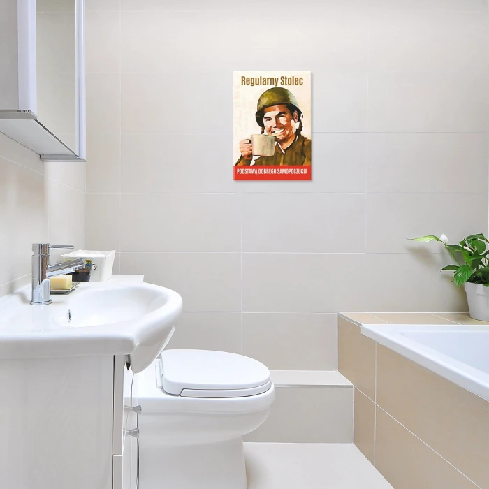 Plakat metalowy Regularny stolec Prezent