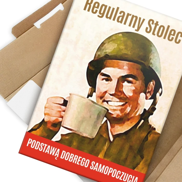 Plakat metalowy Regularny stolec Prezent