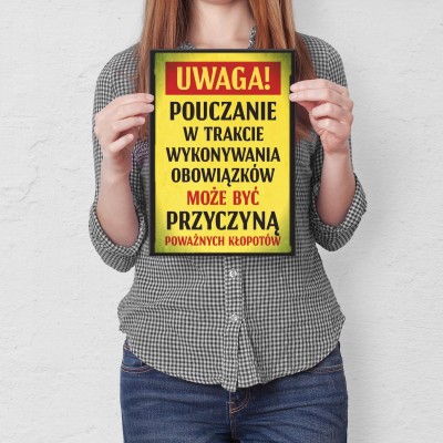 Plakat metalowy Pouczanie Prezent