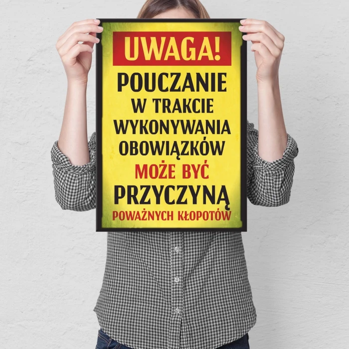 Plakat metalowy Pouczanie Prezent