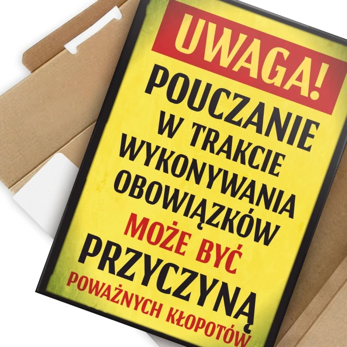 Plakat metalowy Pouczanie Prezent