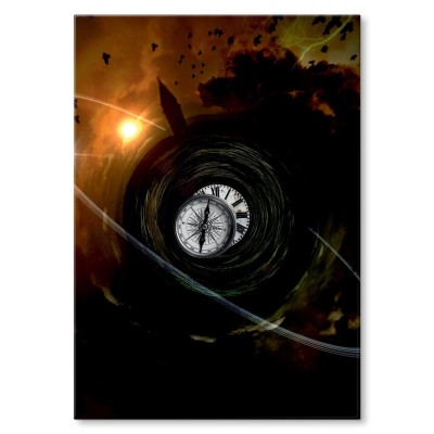 Plakat metalowy Time travel Prezent