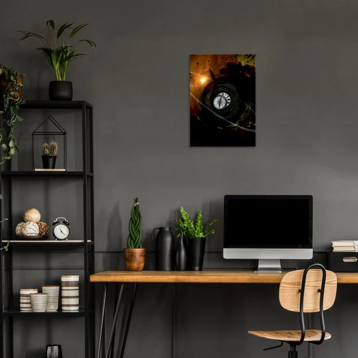 Plakat metalowy Time travel Prezent