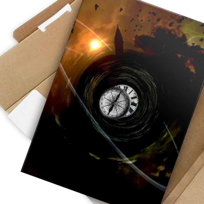 Plakat metalowy Time travel Prezent