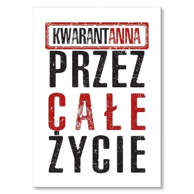 Plakat metalowy Kwarantanna Prezent
