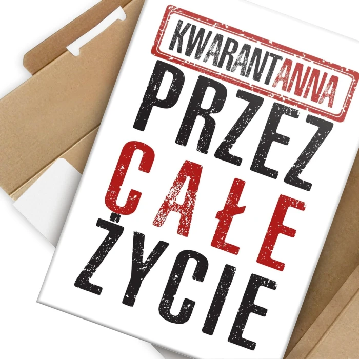 Plakat metalowy Kwarantanna Prezent