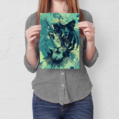 Plakat metalowy Tygrys Prezent