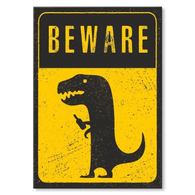 Plakat metalowy Beware monster Prezent
