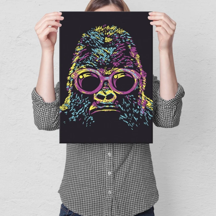 Plakat metalowy Gorilla abstract Prezent