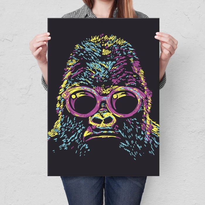 Plakat metalowy Gorilla abstract Prezent