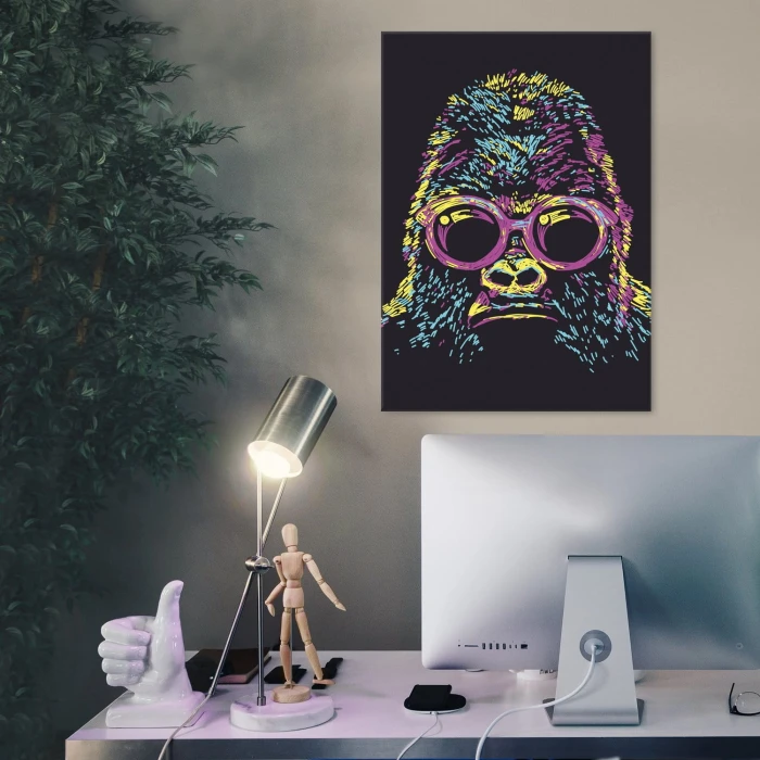 Plakat metalowy Gorilla abstract Prezent