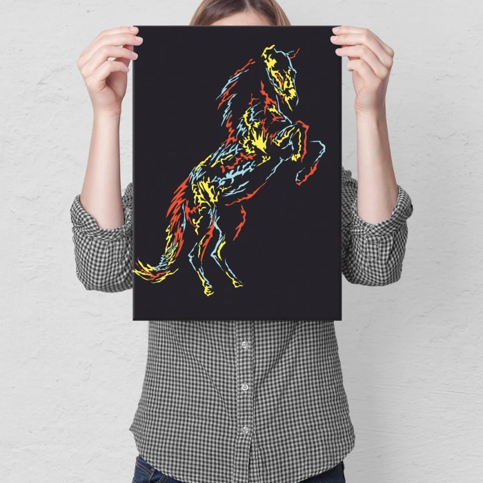 Plakat metalowy Horse abstract Prezent