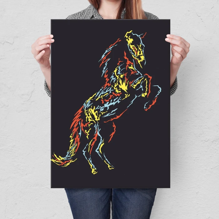 Plakat metalowy Horse abstract Prezent