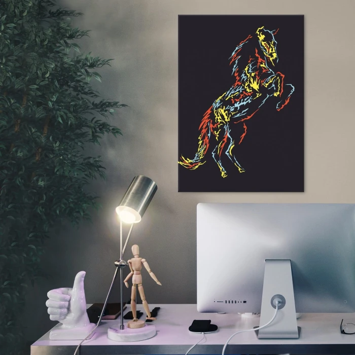 Plakat metalowy Horse abstract Prezent