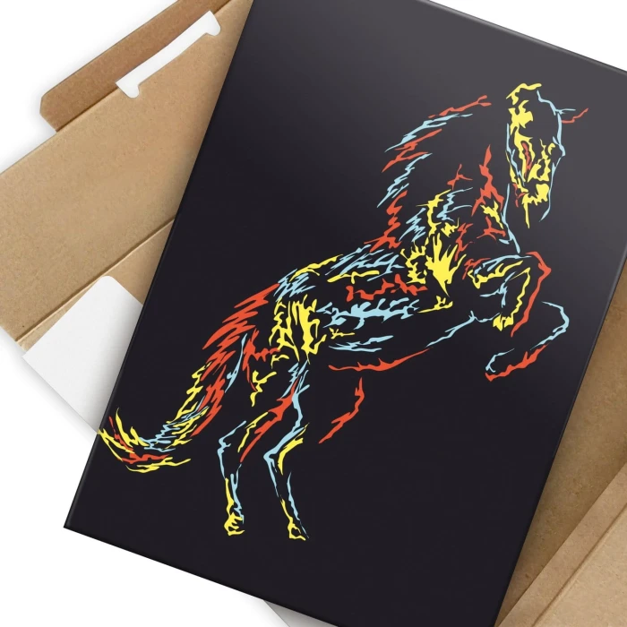 Plakat metalowy Horse abstract Prezent