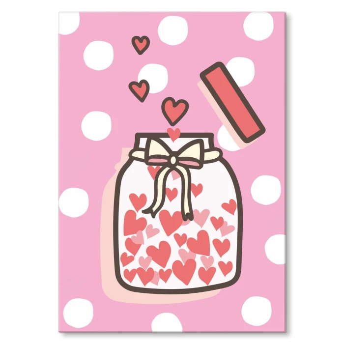 Plakat metalowy Love jar Prezent