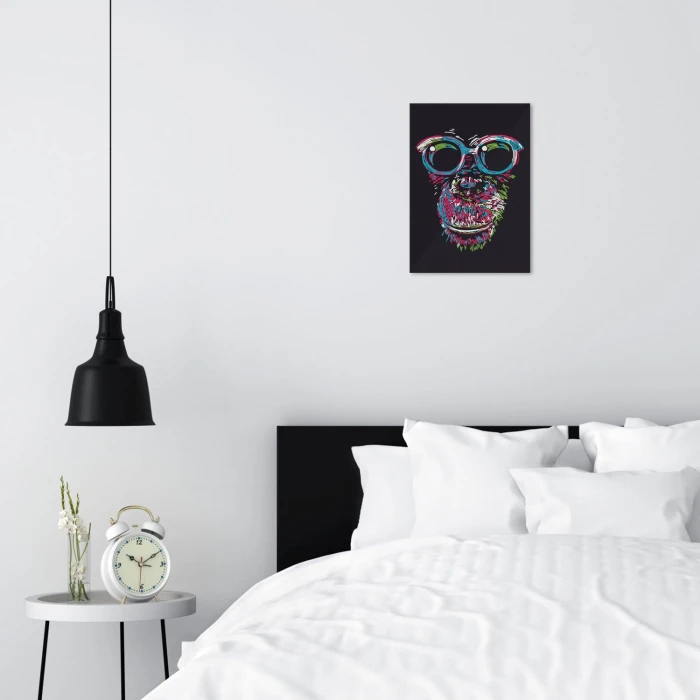 Plakat metalowy Monkey abstract Prezent