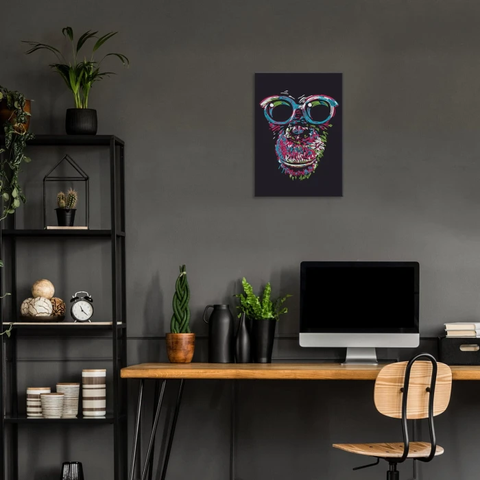 Plakat metalowy Monkey abstract Prezent