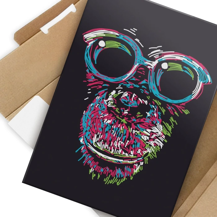 Plakat metalowy Monkey abstract Prezent