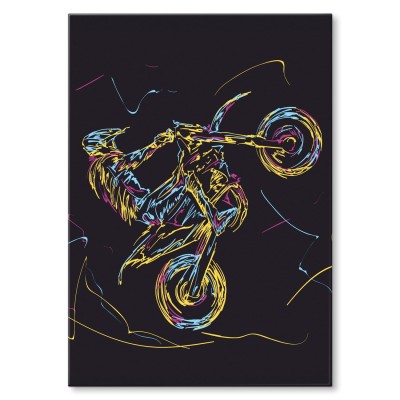 Plakat metalowy Motorbike abstract Prezent