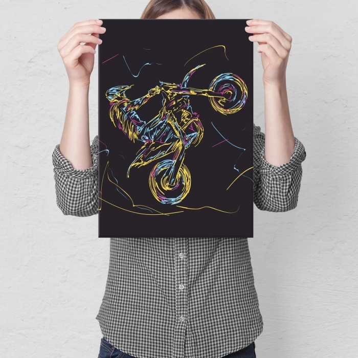 Plakat metalowy Motorbike abstract Prezent