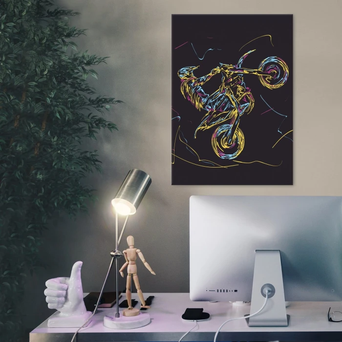 Plakat metalowy Motorbike abstract Prezent