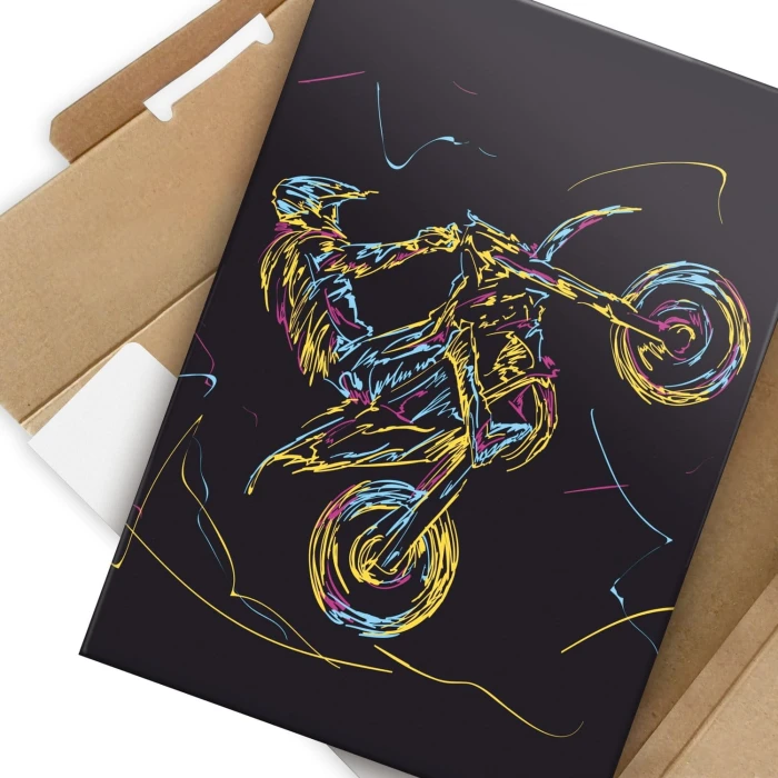 Plakat metalowy Motorbike abstract Prezent
