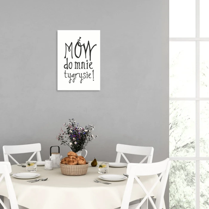 Plakat metalowy Mów do mnie tygrysie Prezent