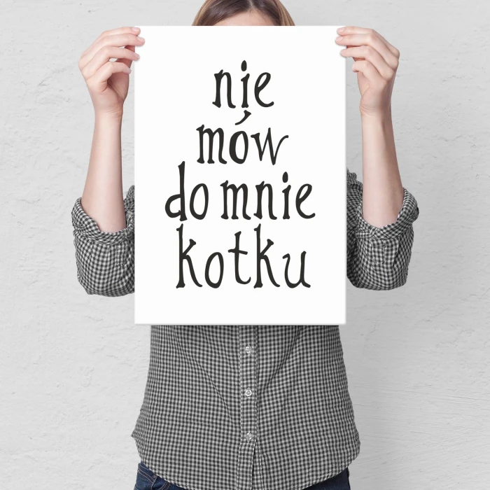 Plakat metalowy Nie mów do mnie kotku Prezent