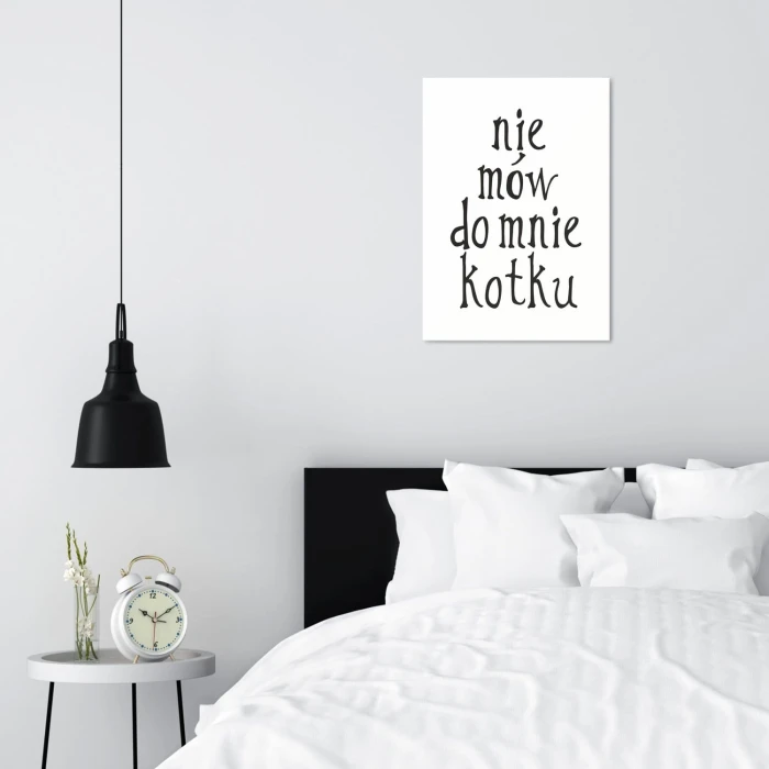 Plakat metalowy Nie mów do mnie kotku Prezent