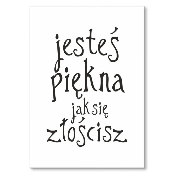 Plakat metalowy Piękna złośnica Prezent