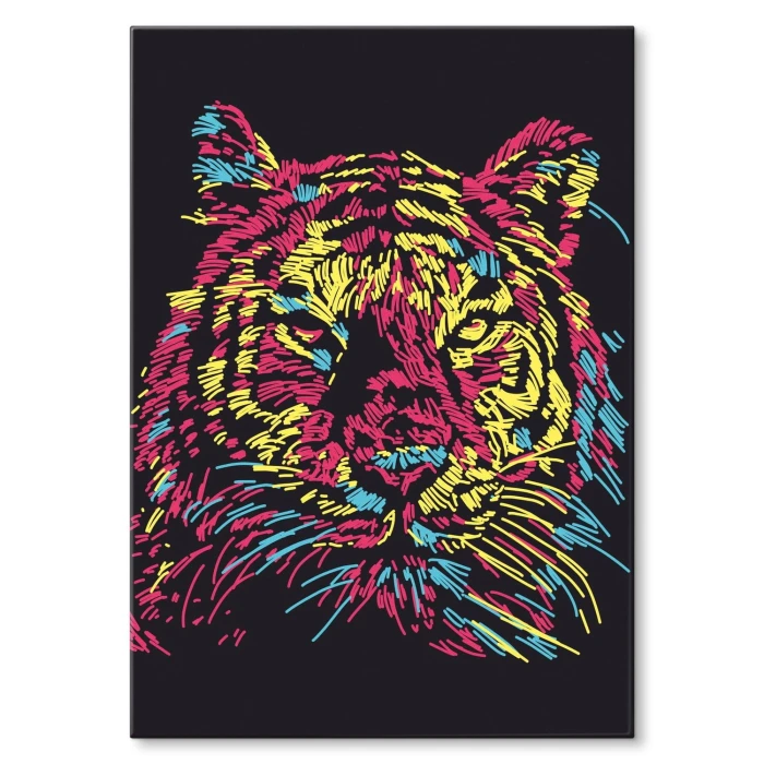 Plakat metalowy Tiger abstract Prezent