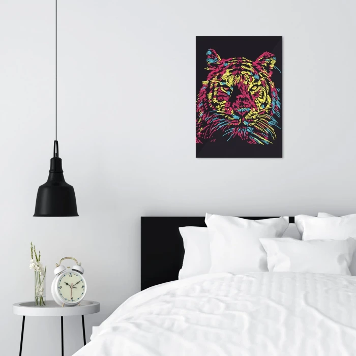 Plakat metalowy Tiger abstract Prezent