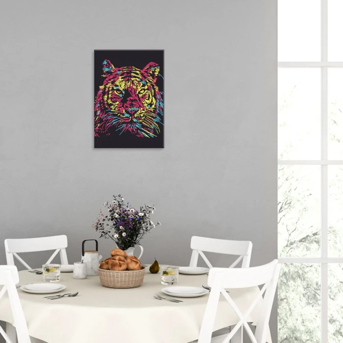 Plakat metalowy Tiger abstract Prezent