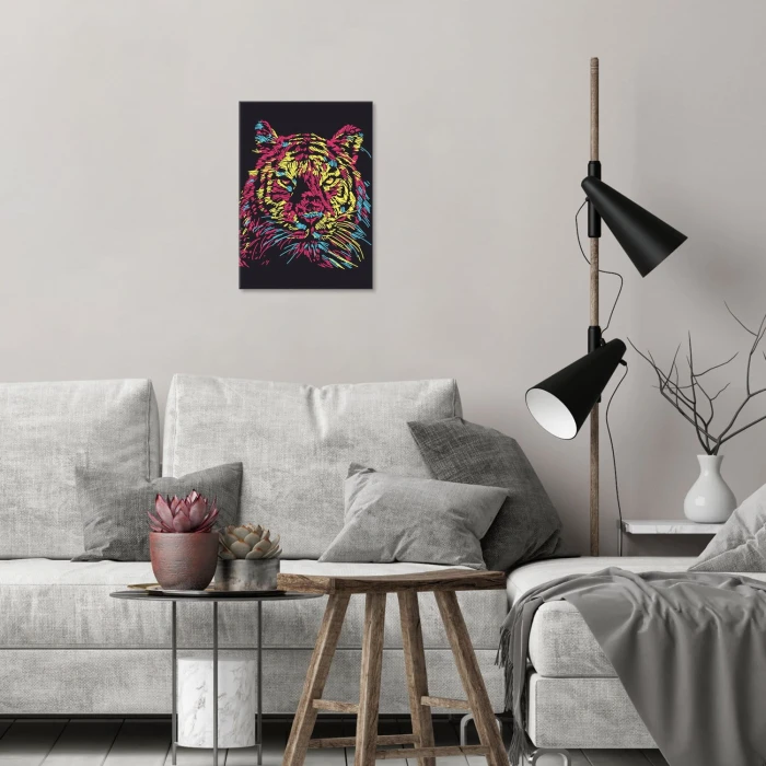 Plakat metalowy Tiger abstract Prezent