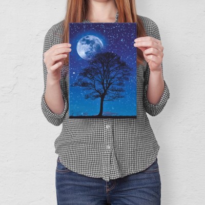 Plakat metalowy Tree and moon Prezent