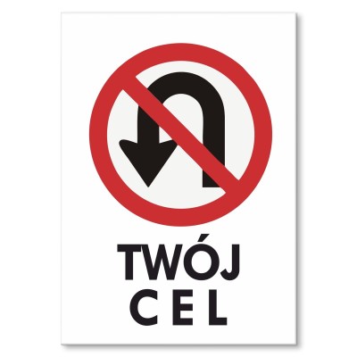 Plakat metalowy Twój cel Prezent