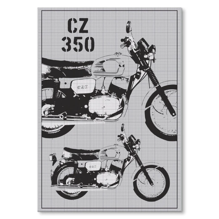 Plakat metalowy CZ350 Prezent