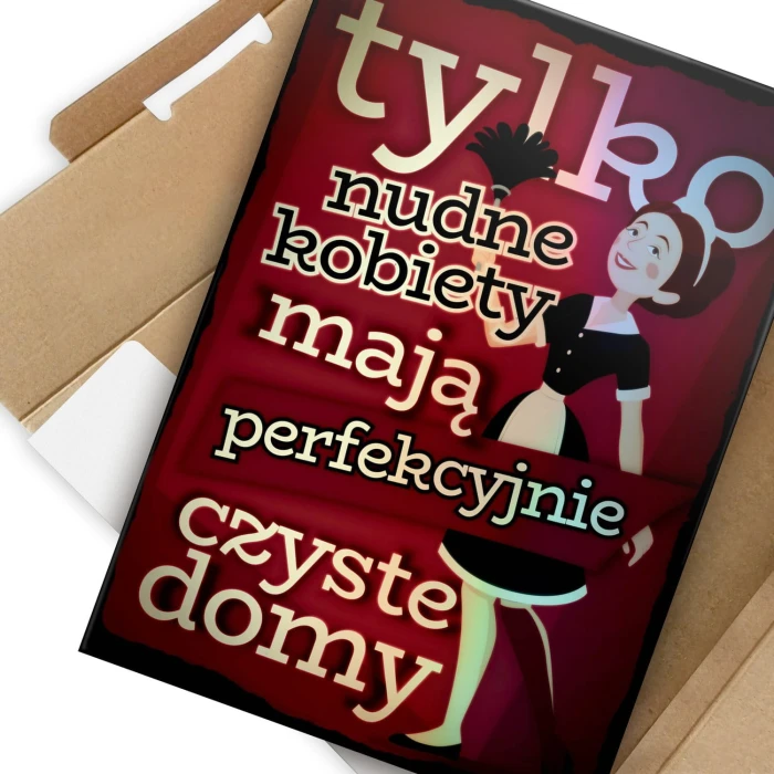 Plakat metalowy Nudne kobiety Prezent