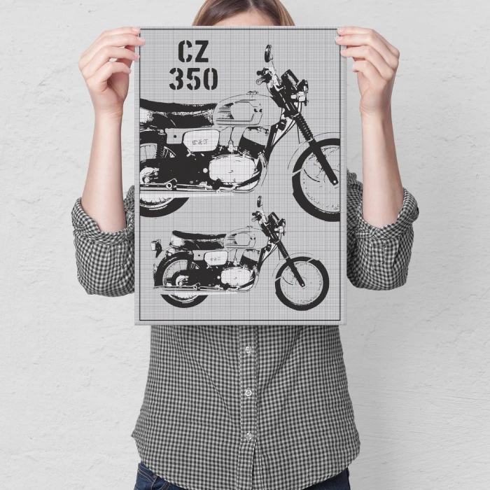 Plakat metalowy CZ350 Prezent