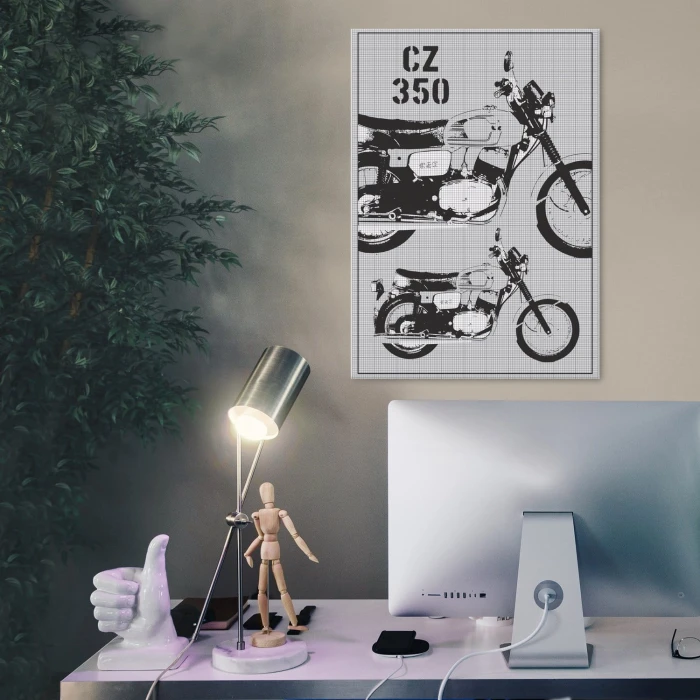 Plakat metalowy CZ350 Prezent