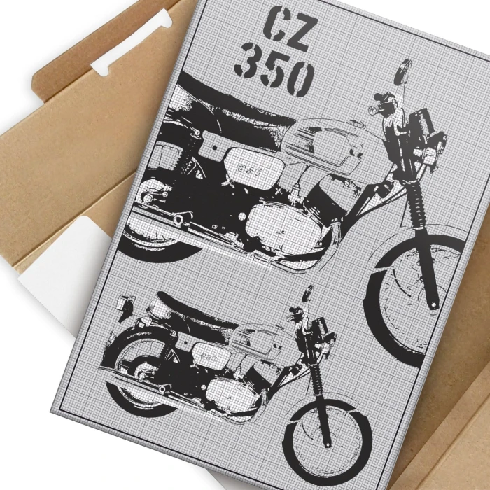 Plakat metalowy CZ350 Prezent