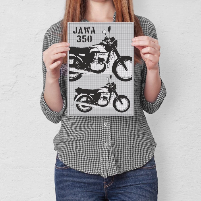 Plakat metalowy JAWA350 Prezent